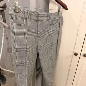 Banana Republic Black Plaid Crop Pants